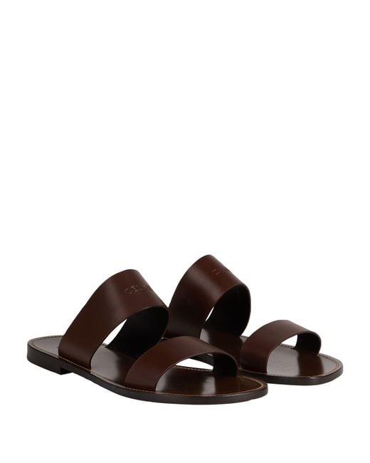 Céline Brown Sandals Calfskin for men