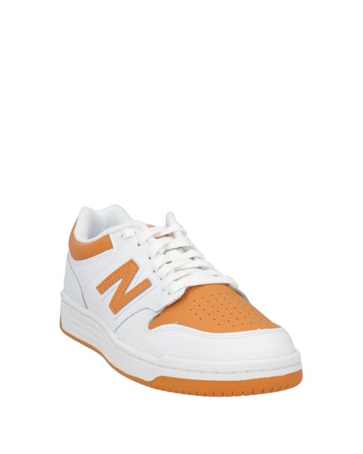 New Balance White Camel Sneakers Leather for men