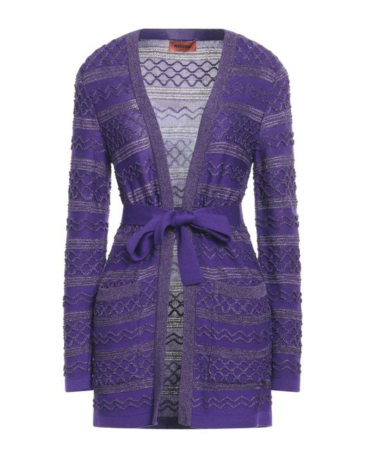 Missoni Purple Cardigan Wool, Viscose, Polyamide