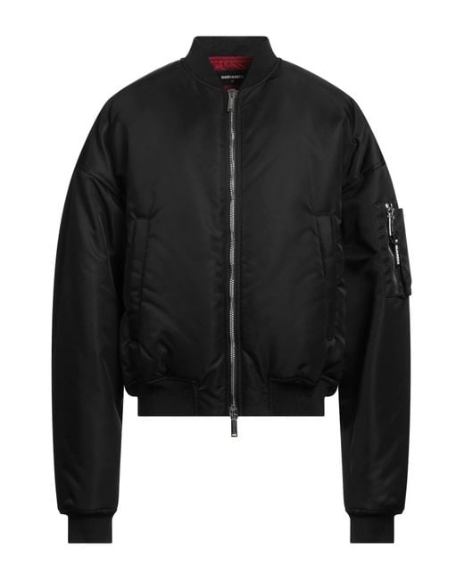 DSquared² Black Jacket Polyamide, Polyurethane for men