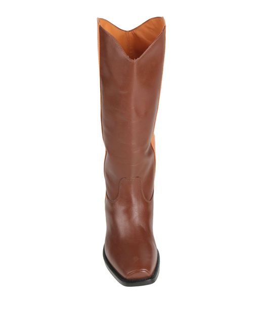Twinset Brown Boot Leather