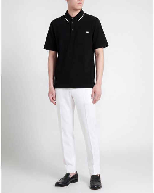 Dolce & Gabbana Black Polo Shirt Cotton for men