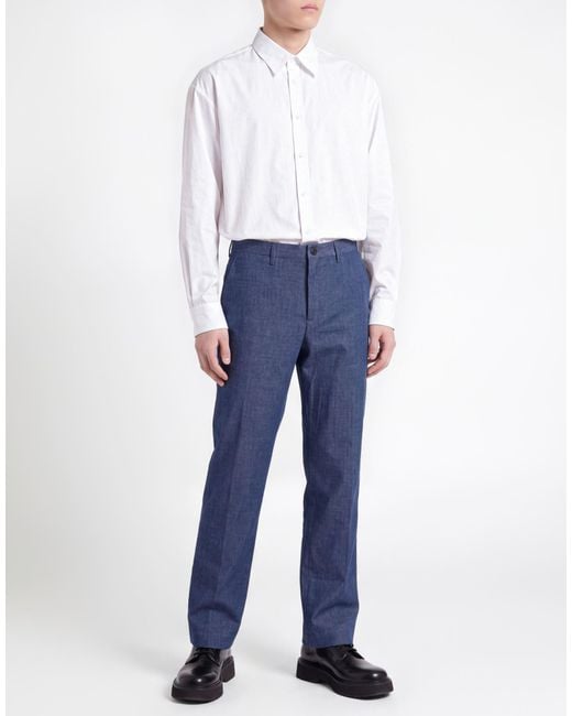 Tommy Hilfiger Blue Pants Cotton, Polyester, Viscose, Elastane for men