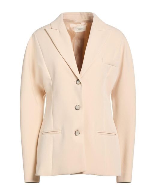 ViCOLO Natural Cream Blazer Polyester, Elastane