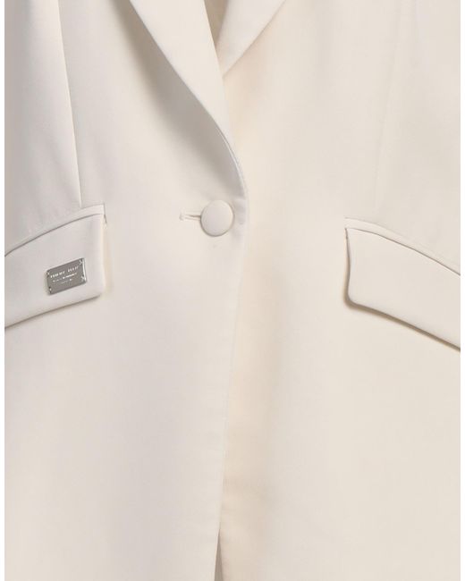 Philipp Plein White Blazer Polyester, Elastane