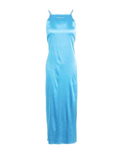 Calvin Klein Blue Midi-Kleid