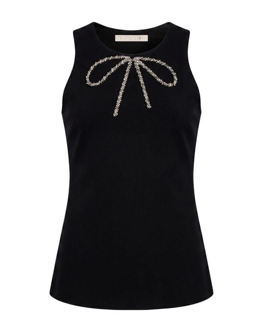 White Wise Black Tank Top Rayon, Polyamide, Elastane