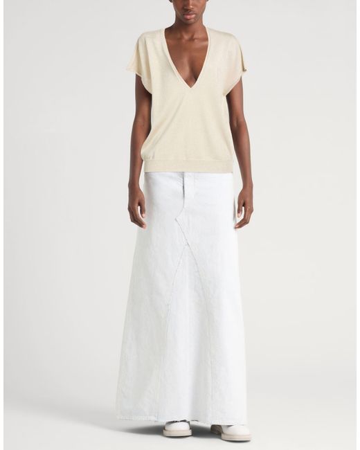 Circus Hotel White Sweater Viscose, Polyamide, Metallic Fiber, Polyester