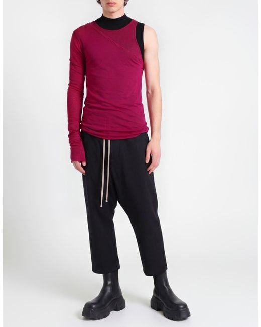 Rick Owens Red Garnet T-Shirt Cotton for men