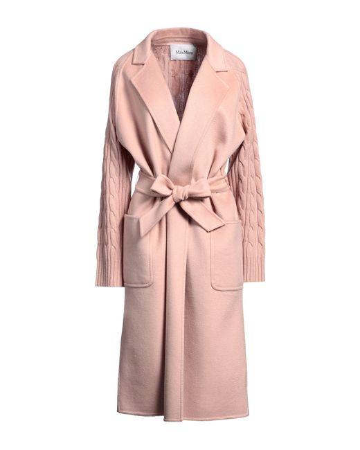 Max Mara Pink Coat Wool, Cashmere