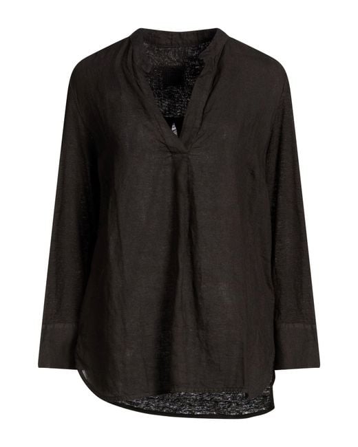 120% Lino Black Top Linen