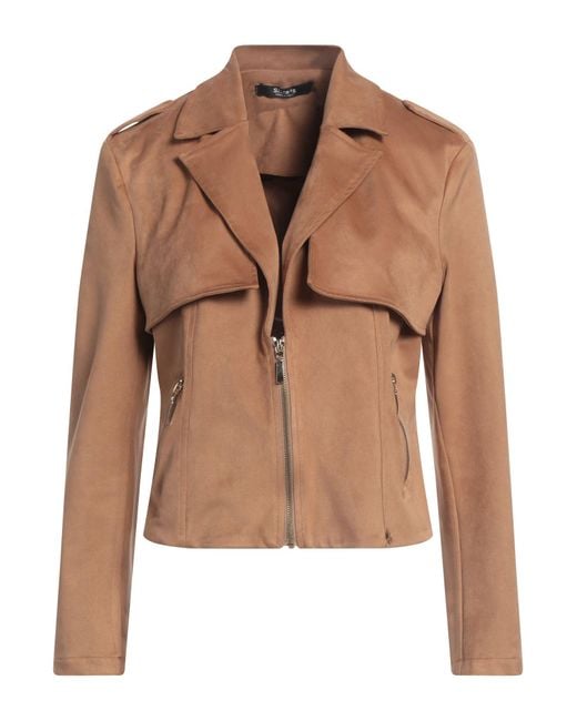Siste's Brown Jacket Polyester, Elastane