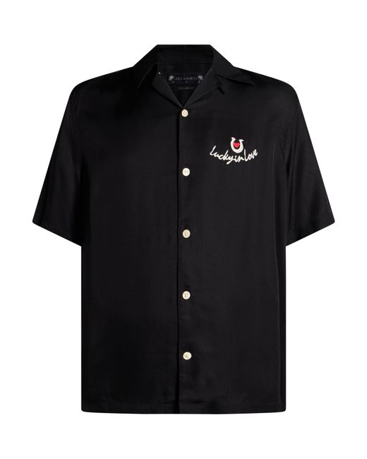AllSaints Black Shirt Ecovero Viscose, Viscose for men