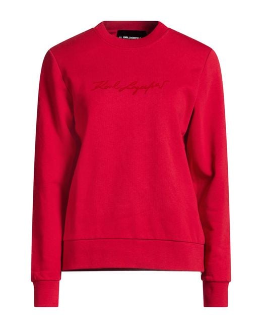 Karl Lagerfeld Red Sweatshirt