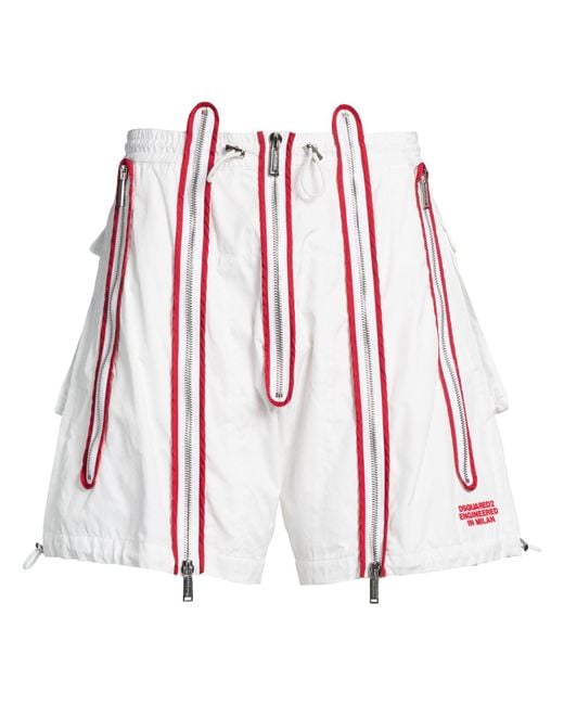 DSquared² Red Shorts & Bermuda Shorts Polyester for men