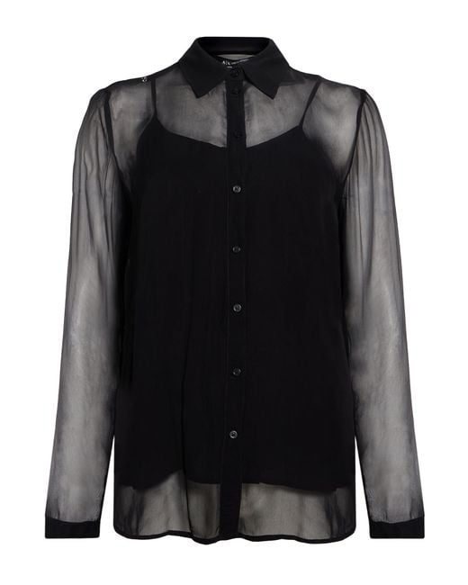 ARMANI EXCHANGE Black Shirt Viscose
