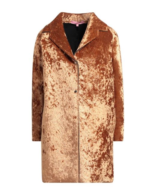 La Fille Des Fleurs Brown Overcoat & Trench Coat