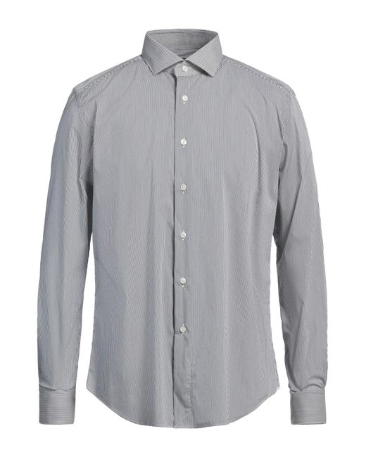STANDBRIDGE Gray Shirt Cotton, Polyamide, Elastane for men