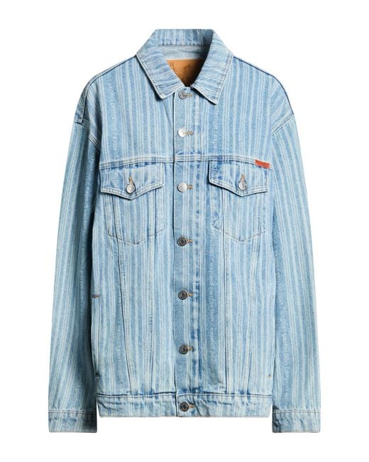 Martine Rose Blue Denim Outerwear Cotton