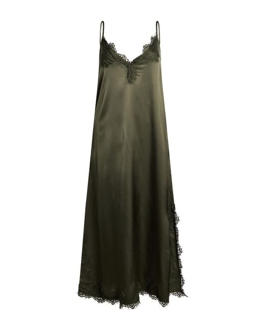 Pink Memories Green Midi Dress Viscose, Elastane