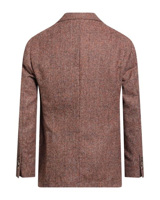 Brunello Cucinelli Brown Blazer Alpaca Wool, Wool, Polyamide for men