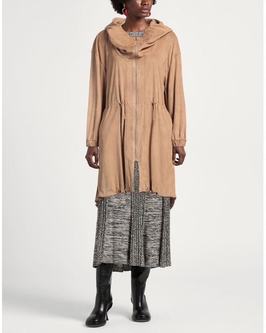 Siste's Natural Overcoat & Trench Coat Polyester, Elastane