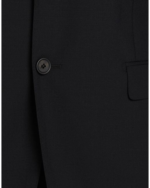 Tonello Black Suit Virgin Wool, Elastane for men