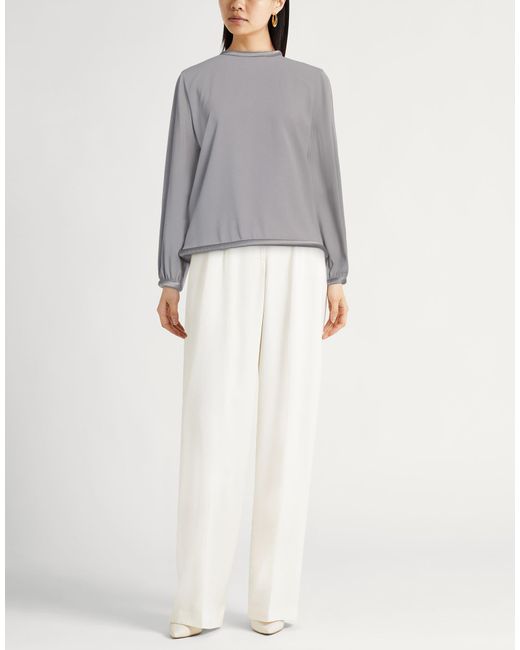 Emporio Armani Gray Top Acetate, Viscose