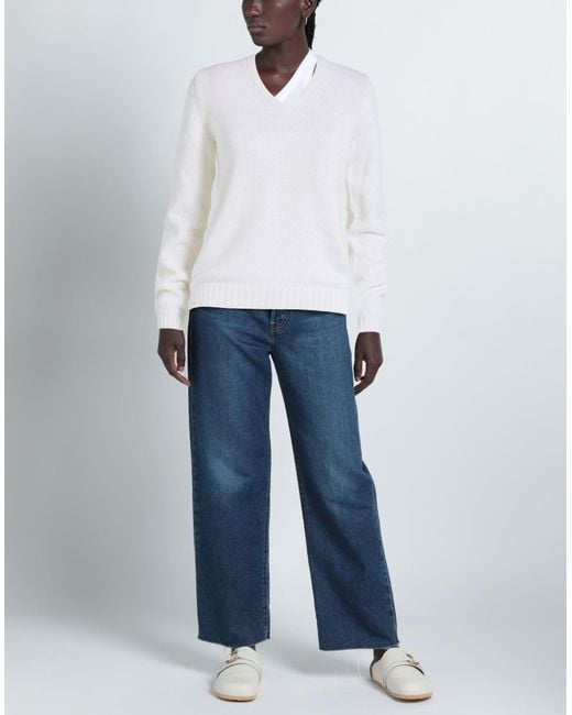 LEFT END White Pullover