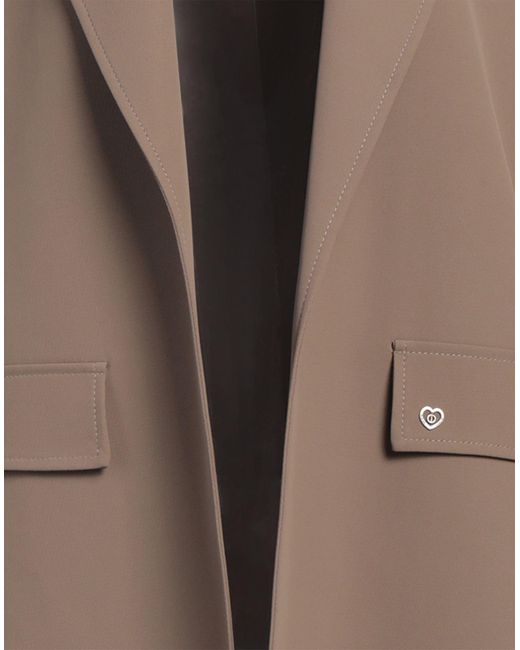 Please Brown Blazer Polyester, Elastane