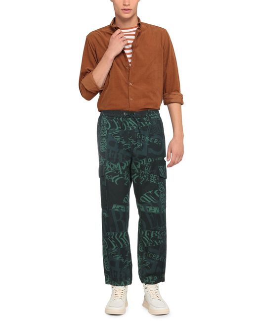 Iceberg Green Pants Cotton for men
