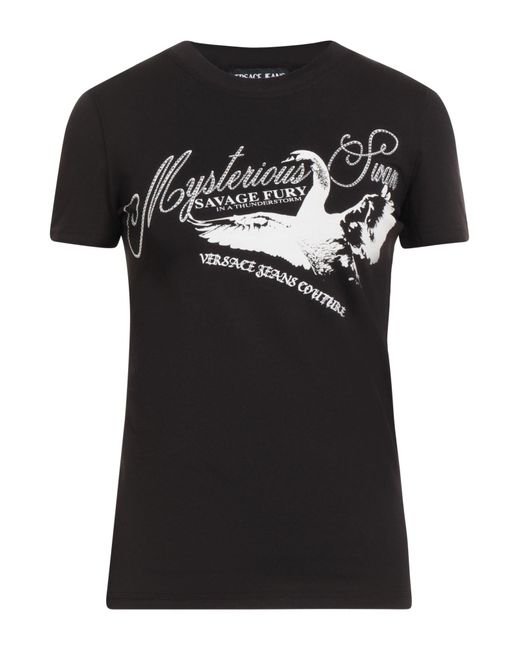 Versace Jeans Couture Black T-Shirt Cotton, Elastane
