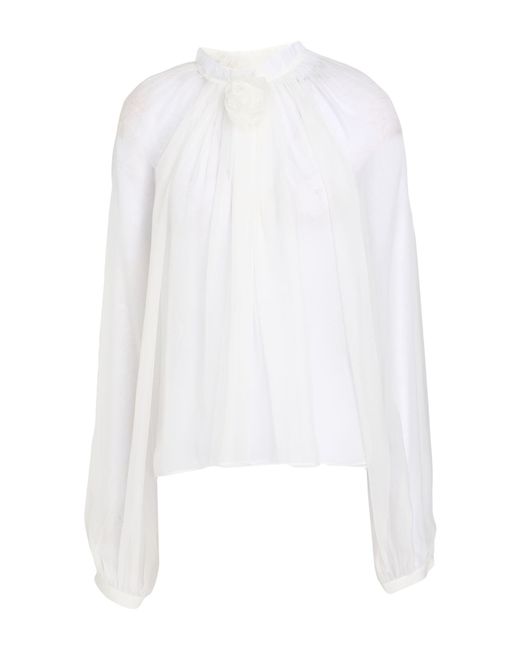 Alberta Ferretti White Top Silk