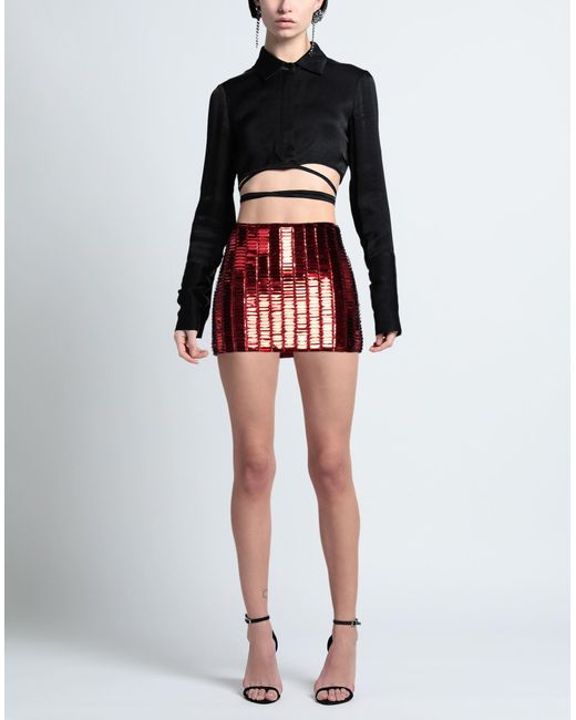 The Attico Red Mini Skirt