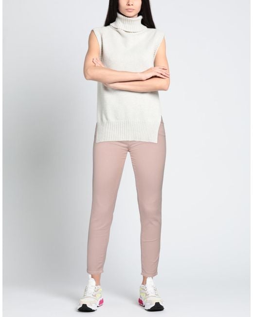European Culture Pink Blush Pants Cotton, Polyester, Elastane
