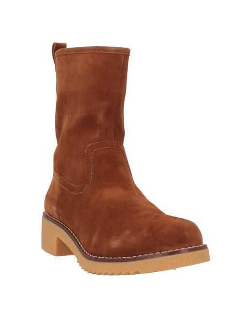 Clarks Brown Ankle Boots Leather