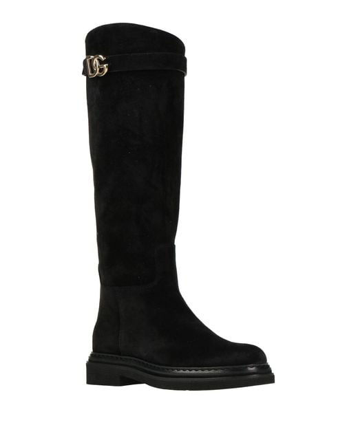Dolce & Gabbana Black Boot Leather
