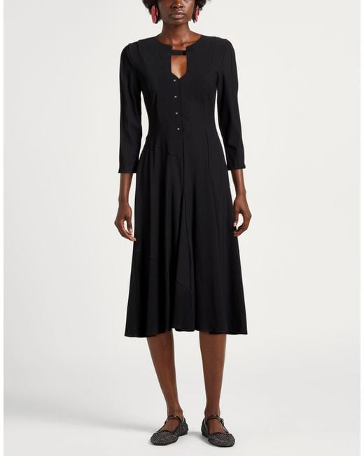 High Black Midi Dress