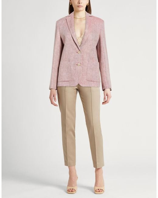 Agnona Pink Blazer Hemp, Linen