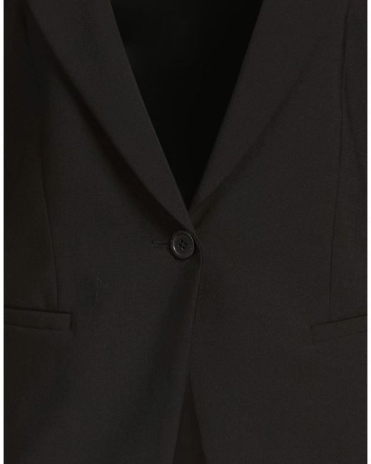 Dondup Black Blazer Polyester, Virgin Wool, Elastane