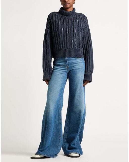 Brunello Cucinelli Blue Turtleneck
