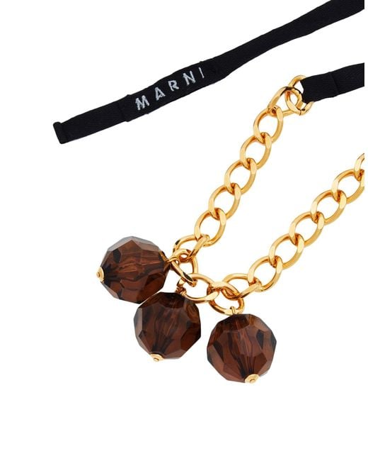 Collar Marni de color Metallic