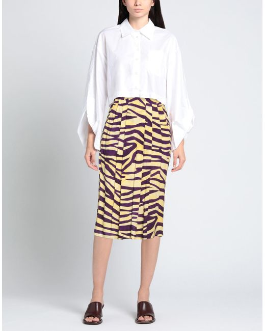 Roseanna Purple Midi Skirt