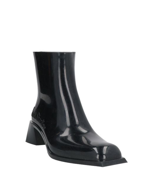 Acne Black Ankle Boots Rubber