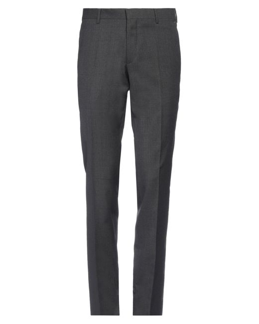 Paoloni Gray Charcoal Pants Virgin Wool for men