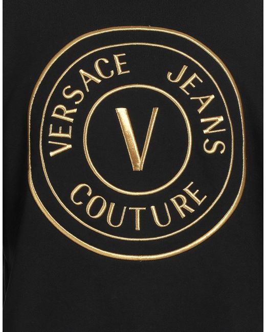 Versace Jeans Couture Black Sweatshirt Cotton, Elastane for men