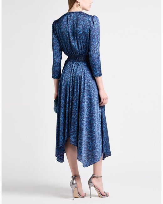 Maje Blue Midi Dress Polyester