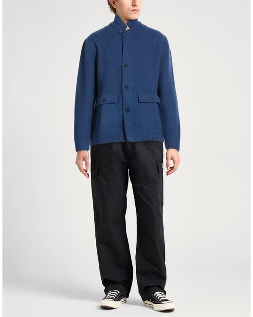 Zanone Blue Cardigan Virgin Wool for men