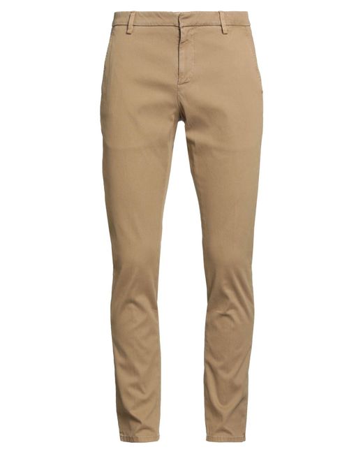 Dondup Natural Camel Pants Cotton, Elastane for men
