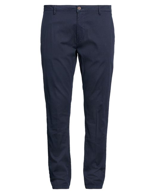 Yan Simmon Blue Midnight Pants Cotton, Elastane for men